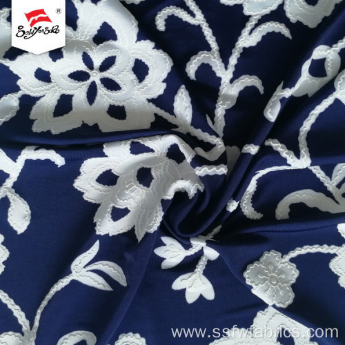 Floral Puff Knit African Print Fabric For Garment